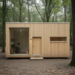Minimalist Cabin Charm Amidst the Trees