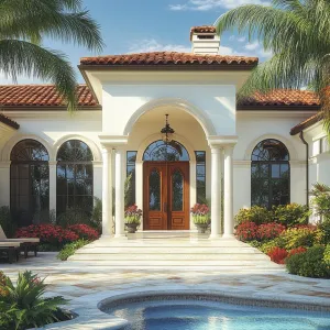 Radiant Reflections: Spanish Bungalow by the Pool