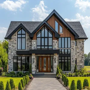 Gabled Glory: Stone and Timber Triumph