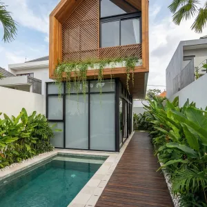 Slatted Gable Garden Pool House