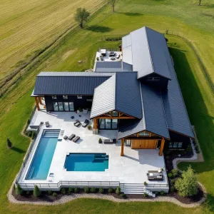 Barndominium Grandeur with a Poolside Pop