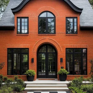 Preview of Charming Terracotta Brick Abode with Wavy Roof