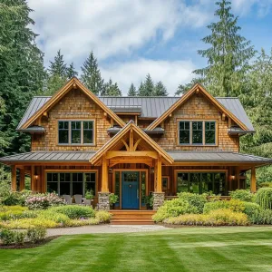 Woodland Homestead with a Pop of Color