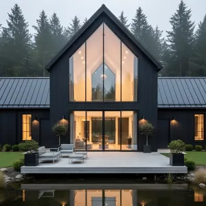 Obsidian A-Frame With Lantern Heart