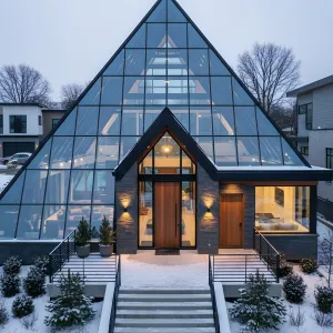 Frosted Lantern Pyramid House
