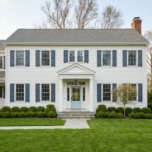 Crisp White Garrison Porch Welcome