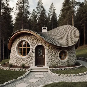 Whimsical Stone Sanctuary in Woodland Dreamland