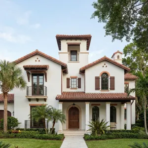 Sunset Terracotta Gabled Villa Escape