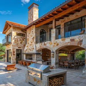 Outdoor Kitchen With Wood-fired Oven