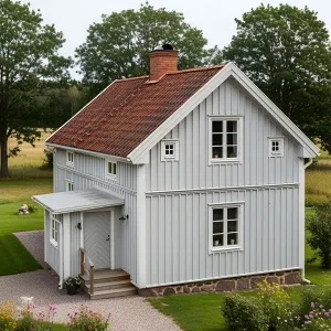 A Tranquil Nordic Nest Painted in Pale Slate
