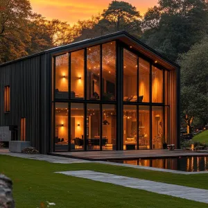 Golden Glow Over Modern Marvel