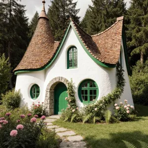 Whimsical Wishing-Tree Cottage in Fairy-Tale Forest