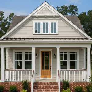 A Delightful Dwelling with Porch Perfection