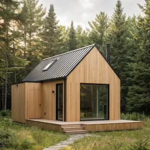 Golden Cedar Cabin With Forest View