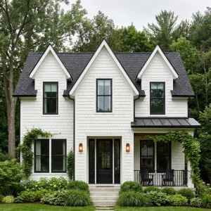 Vine Draped Gabled Garden Hideaway