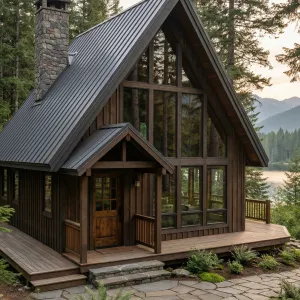Lakeside Timber Peak Retreat