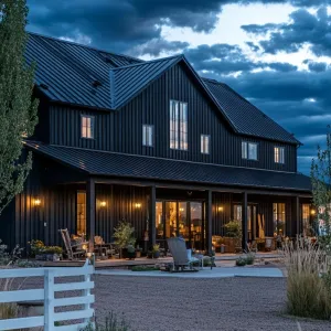 A Modern Barn House Under Moody Skies