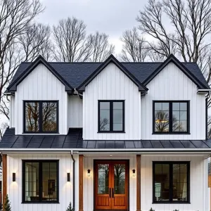 Preview of Chic Contrast: White Home, Black Accents