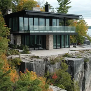 Perched Perfection: The Cliffside Cascade