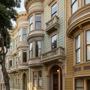 Curved Edwardian Row With Balcony Flourish