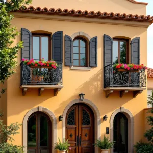 Sunlit Oasis with Floral Flair