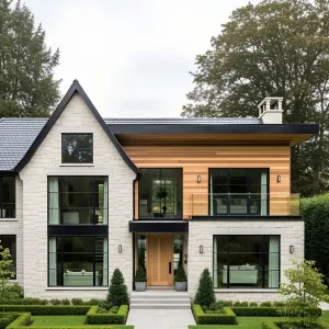 Contemporary Stone Manor with Woodsy Whimsy