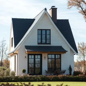 White Brick Cottage in the Meadow