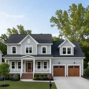 Craftsman Porch With Twin Gables