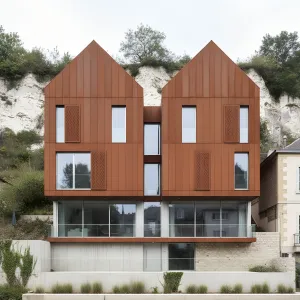 Twin Gables Over Water