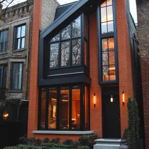 Contemporary Brick Haven with Sharp Angles