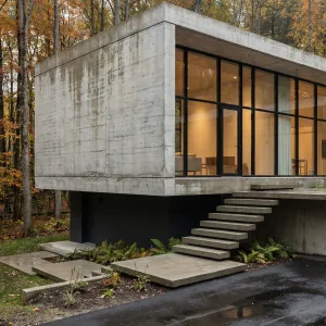 Floating Forest Edge Concrete Loft