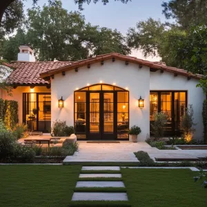 Charming Spanish Oasis at Dusk