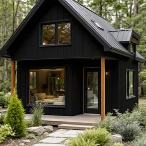 Midnight A-Frame Retreat in the Forest of Whimsy