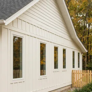 Quiet Gabled Cottage In Cream