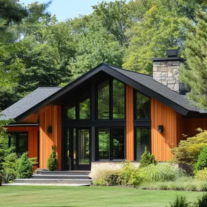 Gabled Wonder in Forested Perfection