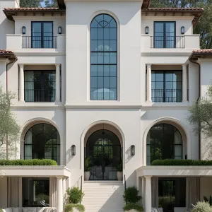 Lavish Mediterranean Retreat with Grand Arched Entryways