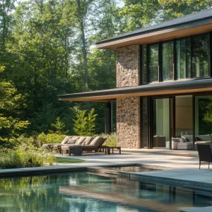 Serenade of Stone and Glass Beside Tranquil Waters