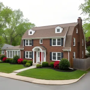 Brick Gambrel With Scarlet Welcome