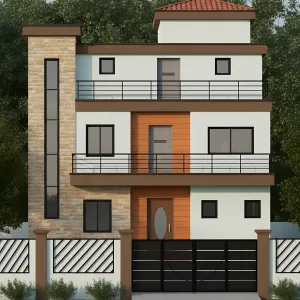 Terrace Stone Facade With Modern Lines