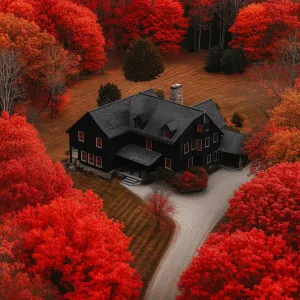 Autumn Retreat in Fiery Woods