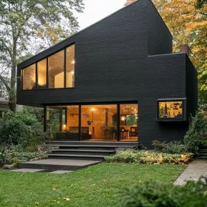 Black Concrete With Geometric Designs
