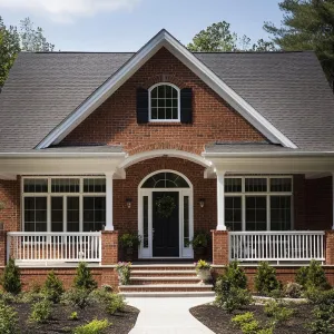 Stately Brick Retreat with Porch Charm