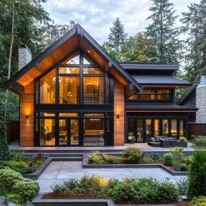 Gable House Majesty: Evening Illumination