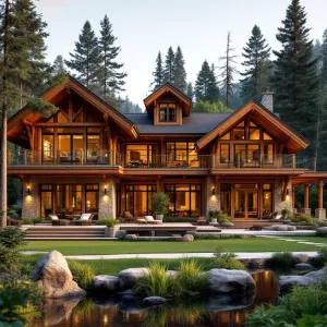 Grand Timber Lodge Amidst Nature’s Embrace