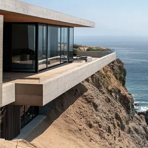 Split-level Home With Integrated Cliffside Elevator