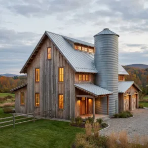 Rustic Lantern Silo Farmstead Dwelling