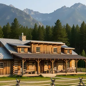 Mountain Lodge with Timber Charm