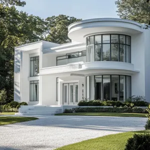 Curved White Wonderland: A Deco Delight