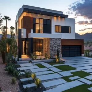 Modern Marvel of Straight Lines and Sunset Vibes