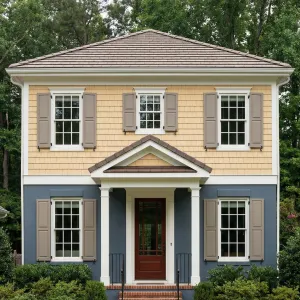 Buttered Shingles Colonial With Slate Base